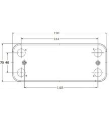 PLAKA EŞANJÖR ERA ESKİ SERANA 12P ECA CONFEO - PROTEUS - VİESSMANN HRALE 148MM 12 Plaka